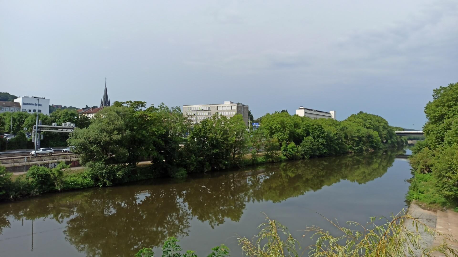 Photo of the Saar River, Saarbrücken